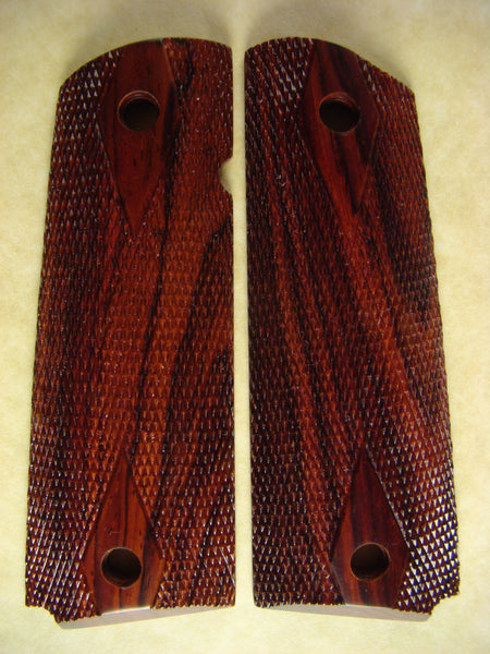 Full Size, Double Diamond Checkered, Exotic 1911 Grips